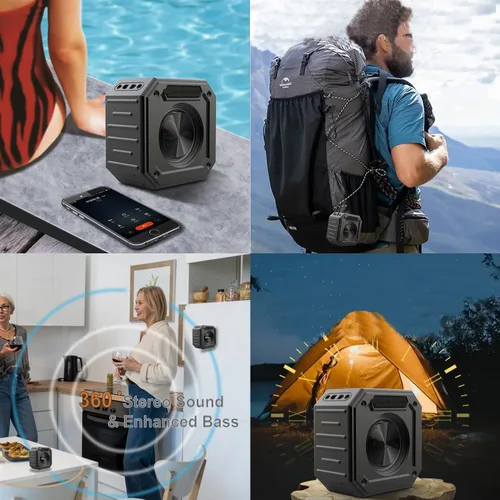 Vista 9 de BIRDIE79 Paquete de 2 altavoces Bluetooth para carrito de golf Estéreo de 30 W Montaje magnético IPX7 impermeable Resistente y a prueba