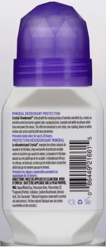 Vista 3 de Crystal- Desodorante mineral Roll-On manzanilla y té verde, paquete de de 12