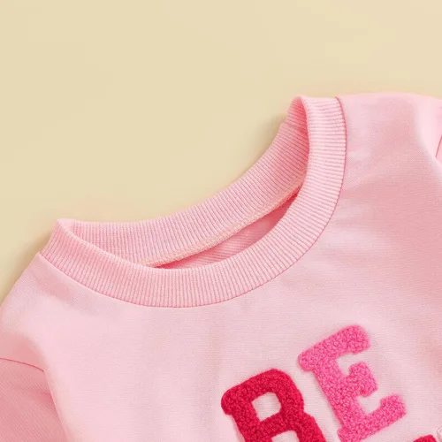 Vista 133 de Traje de San Valentín para bebé, niña, niño, traje de San Valentín, sudadera de manga larga con estampado de corazón
