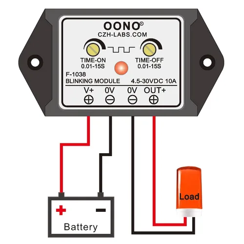 Vista 2 de DC 4.5-30V 10Amp Módulo intermitente parpadeante, normalmente abierto