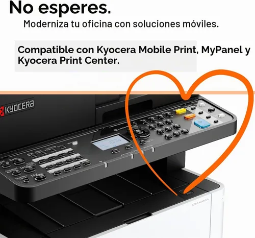 Vista 4 de Impresora láser multifunción monocromática KYOCERA ECOSYS MA4000x (impresión/copia/escaneo), hasta 42 ppm, procesador de documentos de doble escaneo
