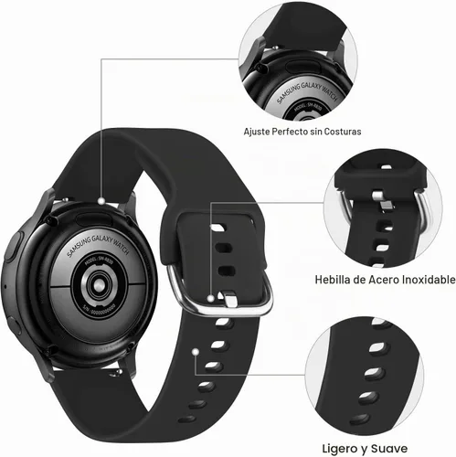Vista 2 de Vanjua Bandas para Amazfit Active 2 / Bip 3 / 3 Pro Band mujeres hombres, Bip U Pro / Bip / Lite / S / S lite / U, correa de repuesto de silicona