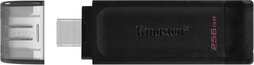 Vista 4 de Kingston DataTraveler 70 - Unidad flash USB-C de 256 GB USB 3.2 Gen 1 DT70/256GB, negro