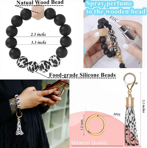 Vista 7 de BATUMEYE Set de regalo para mujer con tarjetero, correa de pulsera, silbato, soporte de botella de viaje, abrebotellas