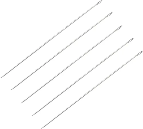 Vista 14 de 10 agujas Lei para fabricación de Leis, aguja de costura de ojos grandes de 4.7 pulgadas para manualidades, aguja larga de Lei para hacer flores