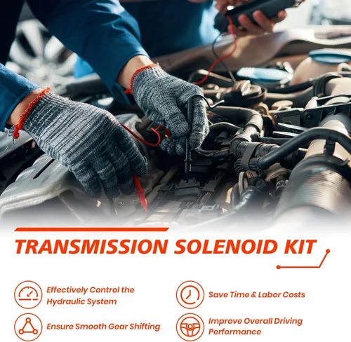 Vista 3 de Kit de solenoide de transmisión CVT de 5 piezas, compatible con ES300 RAV4 Camry Highlander Solara Celica, válvula de solenoides de transmisión