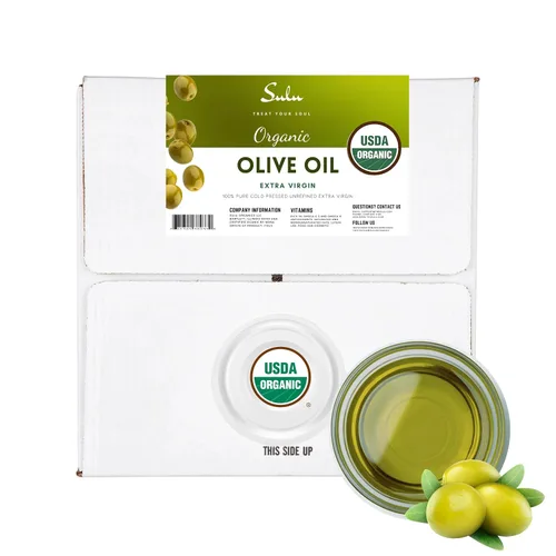 Vista 4 de Aceite de oliva orgánico extra virgen prensado en frío USDA (16 onzas líquidas)