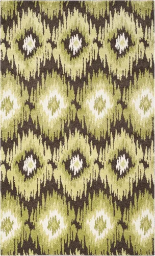 Vista 10 de SAFAVIEH Retro Collection - Alfombra decorativa de 3 x 5 pies, marrón oscuro y azul, diseño abstracto moderno, no desprende pelusa y de fácil