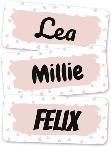Vista 10 de Etiquetas de nombre personalizadas para niños [70 unidades] – Calcomanías de nombre impermeables para la escuela, artículos y ropa – Etiquetas