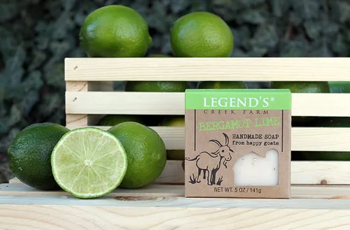 Vista 3 de Legend's Creek Farm Goat Milk Soap - Barra de jabón hidratante limpiadora para manos y cuerpo, espuma cremosa de 5 onzas, jabón natural nutritivo
