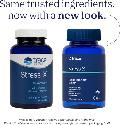Vista 2 de Trace Minerals Stress-X - Suplemento dietético con fibra dietética y Trace Minerals - Suplemento de magnesio para apoyo a la salud del sueño
