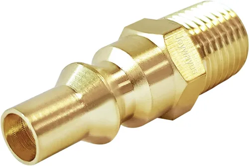Vista 5 de Joywayus Adaptador de conexión rápida de propano de 1/4 "NPT de flujo completo macho enchufe rosca de gas para RV barbacoa portátil