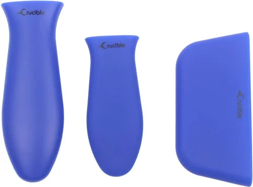 Vista 11 de Crucible Cookware Soportes de silicona para mango caliente (negro, paquete de 2 grandes)