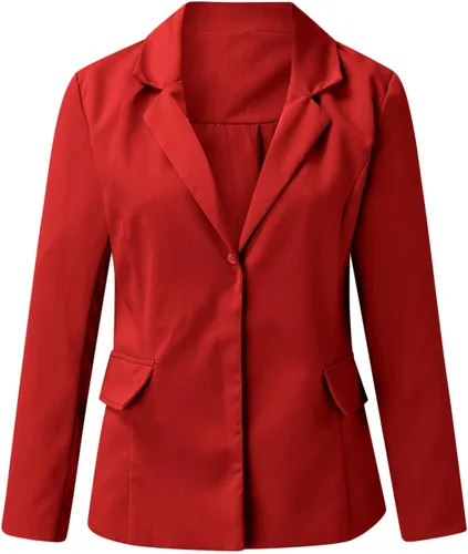 Vista 4 de GOKKILRW Chaquetas casuales para mujer, con frente abierto, manga larga, para trabajo, oficina, cárdigan