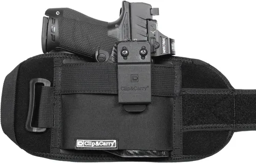 Vista 9 de Clip & Carry STRAPT-TAC - Funda para banda para el vientre, uso con cualquier funda de pistola Kydex IWB para transporte oculto