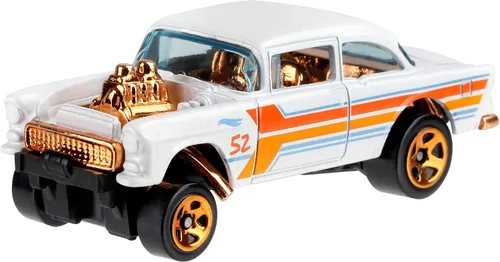 Vista 2 de Hot Wheels 2020 Pearl and Chrome 4/6 - Chevy Bel Air Gasser '55 (blanco)