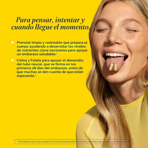 Vista 9 de Ritual Multivitamínico Prenatal Esencial para Mujeres: Folato y Colina para Soporte del Tubo Neural, Omega-3 DHA para el Desarrollo del Cerebro