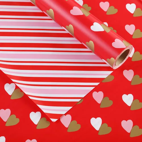 Vista 10 de Miss DuiDui Rollo de papel de regalo de puntos, 17 x 315 pulgadas, papel de regalo con diseño de puntos de aluminio coloridos para fiestas