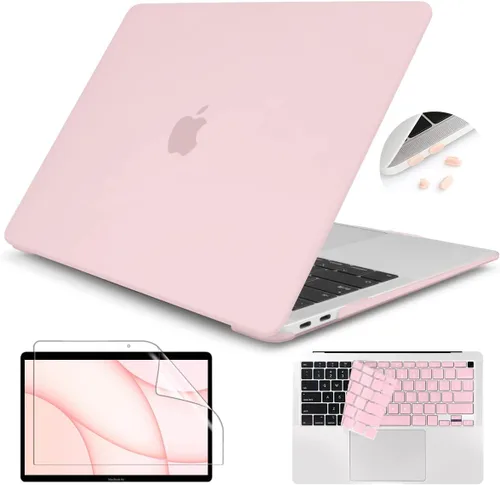 Vista 8 de Teryeefi Funda para MacBook Air 13 pulgadas Case 2021 2020 2019 2018 A2337 M1 A2179 A1932, carcasa rígida esmerilada, cubierta de teclado
