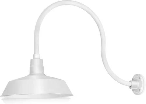 Vista 44 de 14 pulgadas. RLM Warehouse - Pantalla con brazo de cuello de cisne y bombilla Led A19 5000K de 9W