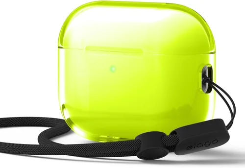 Vista 11 de elago - Funda transparente para AirPods Pro 3 Cordón incluido, correa incluida, reducción del amarilleo, a prueba de golpes, protección completa