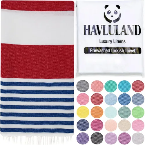 Vista 19 de Havluland - Juego de toallas de baño (100 % algodón turco)