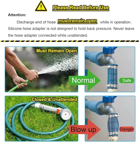 Vista 5 de 1 paquete de adaptador universal para manguera de grifo, accesorio de manguera de fregadero engrosado para grifo, conector de manguera de agua