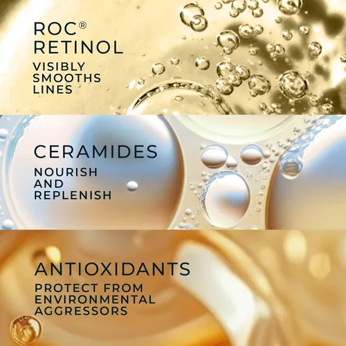 Vista 6 de RoC Retinol Correxion Suero de Noche Anti-Envejecimiento contra Arrugas, Suero de Retinol para el Rostro, Tratamiento Diario para Líneas Finas