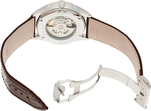 Vista 3 de Hamilton H42525551 Jazzmaster Reloj suizo automático marrón para hombre, plateado