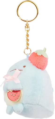Vista 3 de SUMIKKOGURASHI Tokage San-X - Llavero original de la serie Strawberry, Tokage