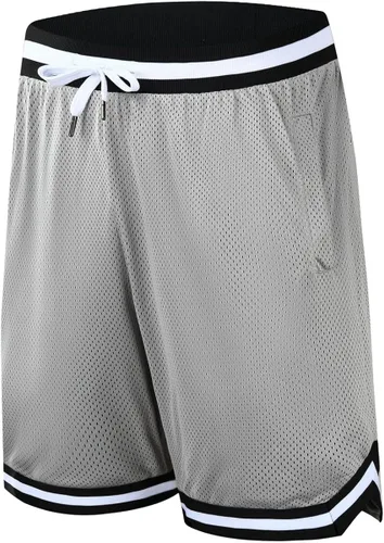 Vista 4 de OPALOS Paquete de 2 pantalones cortos de baloncesto para hombre con bolsillos con cremallera, pantalones cortos deportivos activos