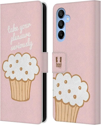 Vista 180 de Head Case Designs Assortment Cupcakes Happiness Leather Wallet Case Compatible with Samsung Galaxy A07 4G Surtido