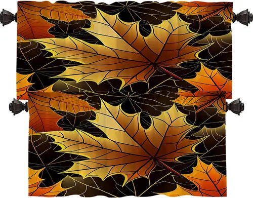 Vista 79 de Shrahala Art Nouveau Floral Pattern Blackout Curtain Tiers, Delicate Vine and Flower Design Kitchen Valance Light Blocking Tier Drapes with Rod