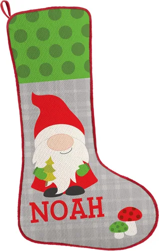 Vista 19 de Let's Make Memories Calcetín de Navidad Personalizado - Personalizado con Tu Nombre - Colores Tradicionales de Fiestas - Calcetines para la Familia
