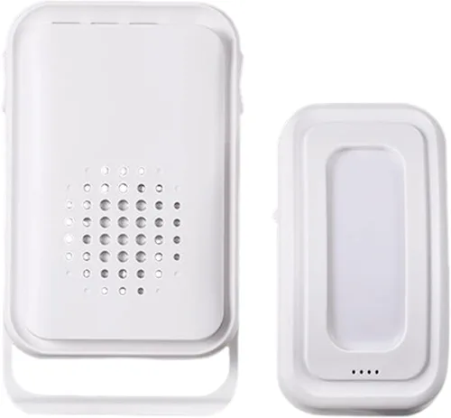 Vista 3 de 1 juego de timbre con sensor de puerta, detector de movimiento, para alerta de entrada de tienda de negocios, indicadores LED inalámbricos