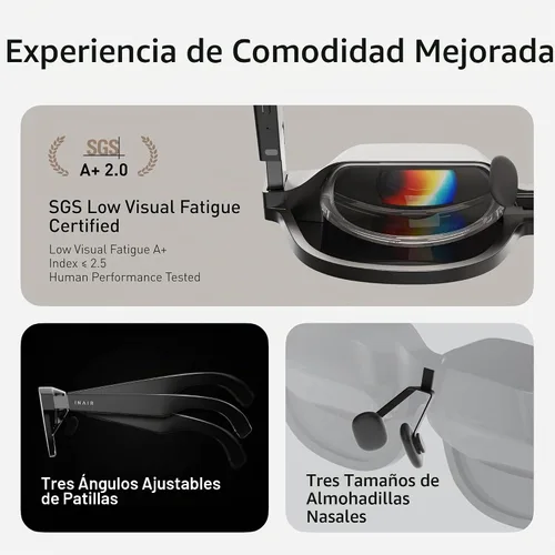 Vista 7 de INAIR 2 PRO Gafas AR Imagen y Vídeo de 2D a 3D Interruptor de Realidad/Virtual Pantalla Múltiple Pantalla de 135" 120Hz para Trabajo
