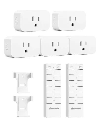 Vista 11 de DEWENWILS Toma de corriente con control remoto para interiores, interruptor de luz remoto inalámbrico para luces de Navidad, interruptor de toma