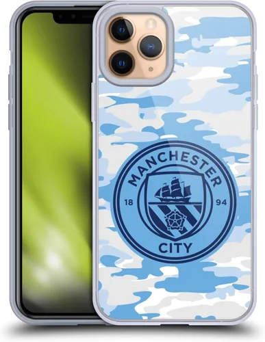 Vista 145 de Head Case Designs Funda de gel con licencia oficial del Manchester City Man City FC Blue Moon Badge Camou [protección de grado militar] compatible