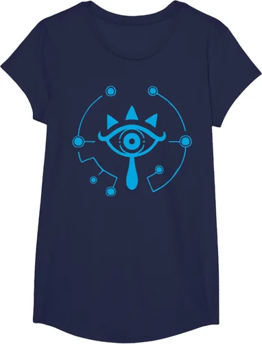 Vista 23 de Zelda Breath of The Wild Sheikah Eye Logo Camiseta Negro
