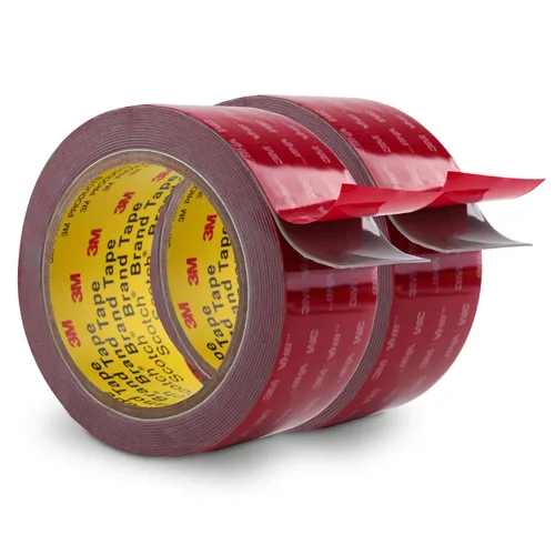 Vista 28 de Cinta adhesiva de doble cara resistente de 1/4 pulgada x 4.7 metros, cinta adhesiva de montaje de espuma impermeable 5925 para automotriz, tira