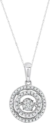 Vista 16 de MAX + STONE Collar con colgante de diamantes bailarines para mujer Colgante de plata de ley con cadena de 18 pulgadas Joyería con diamantes
