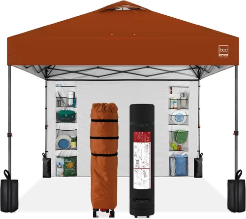 Vista 15 de Best Choice Products Carpa Toldo Desplegable de 10x10 pies para Instalación de 1 Persona, Refugio Portátil Instantáneo con Botón de 1 Toque