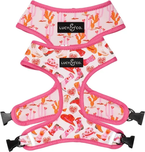 Vista 25 de Lucy & Co. Lindo arnés reversible para perros con cuello halter para caminar, el mejor diseño de arneses para mascotas XS a XL, chaleco acolchado