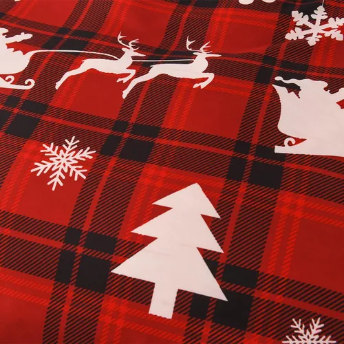 Vista 4 de Mengersi - Juego de funda de edredón de Navidad tamaño Full, funda de edredón con diseño de árbol de Navidad y copo de nieve, funda de edredón
