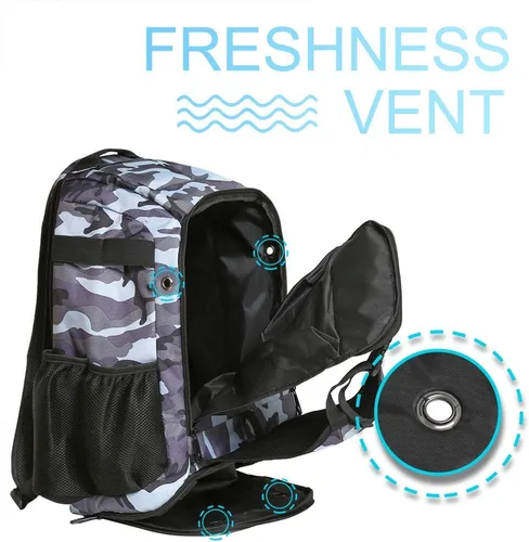 Vista 4 de ZOEA - Mochila para bate de béisbol para niños y equipo de softbol y herramientas para jóvenes y adultos, gran capacidad para 4 bates, casco