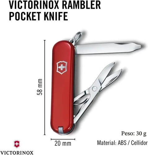 Vista 5 de Victorinox Rambler Swiss Army - Cuchillo de bolsillo de 10 funciones
