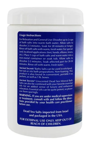 Vista 3 de ANCIENT SECRETS Sales de baño de aromaterapia sin perfume del Mar Muerto de 2 lb