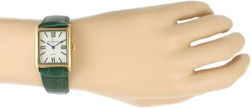 Vista 3 de Peugeot reloj de mujer enchapado en oro 14K, correa de cuero