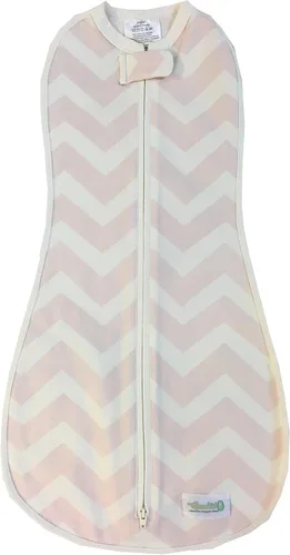 Vista 25 de Woombie Original Pink Blush Chevron One-Step manta de bebé, Pink Blush