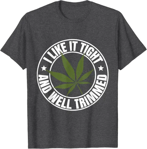 Vista 27 de Weed Cannabis Medical Marihuana I Like It Camiseta ajustada y recortada, Negro, S